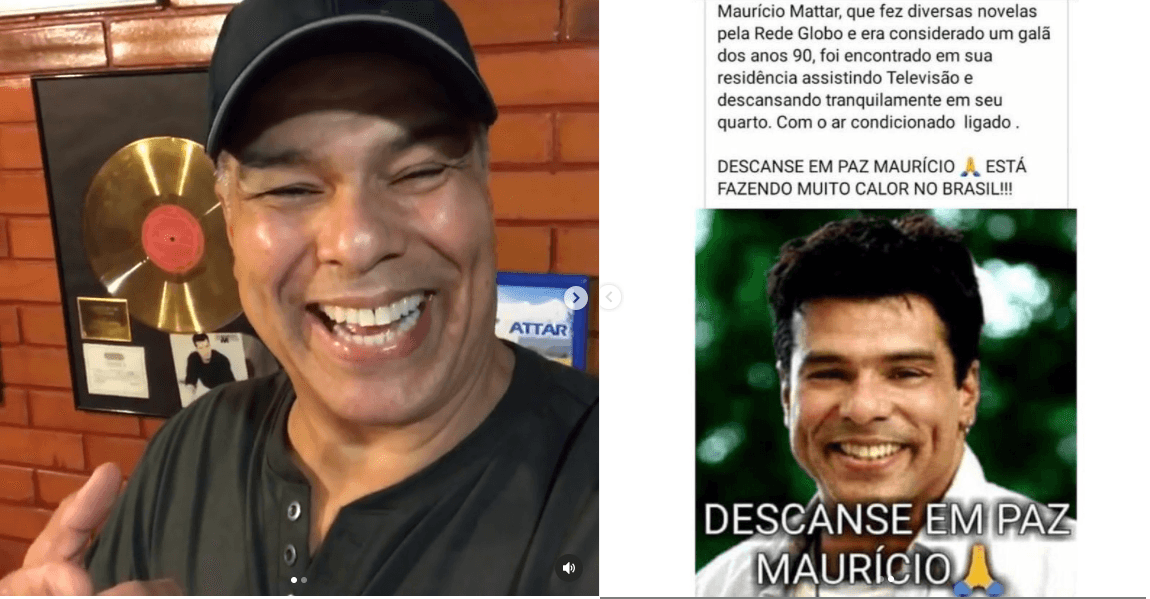 Maurício riu com brincadeira com sua morte (Foto: Reprodução)