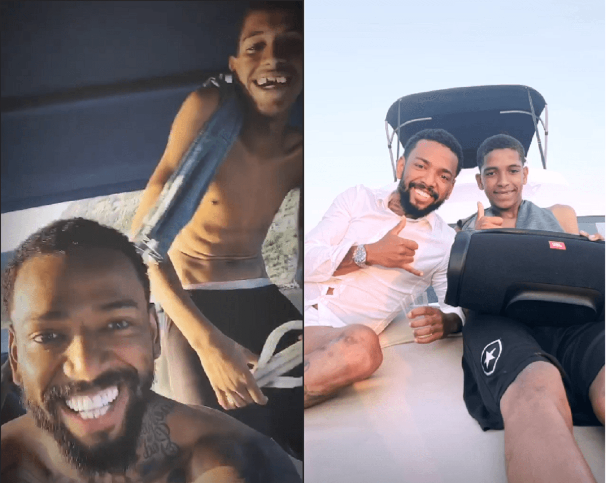Nego do Borel e seu novo amigo (Foto: Reprodução)