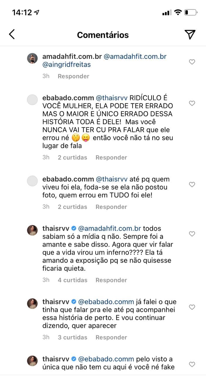 Esposa de Ferrugem protagoniza discussão em rede social 