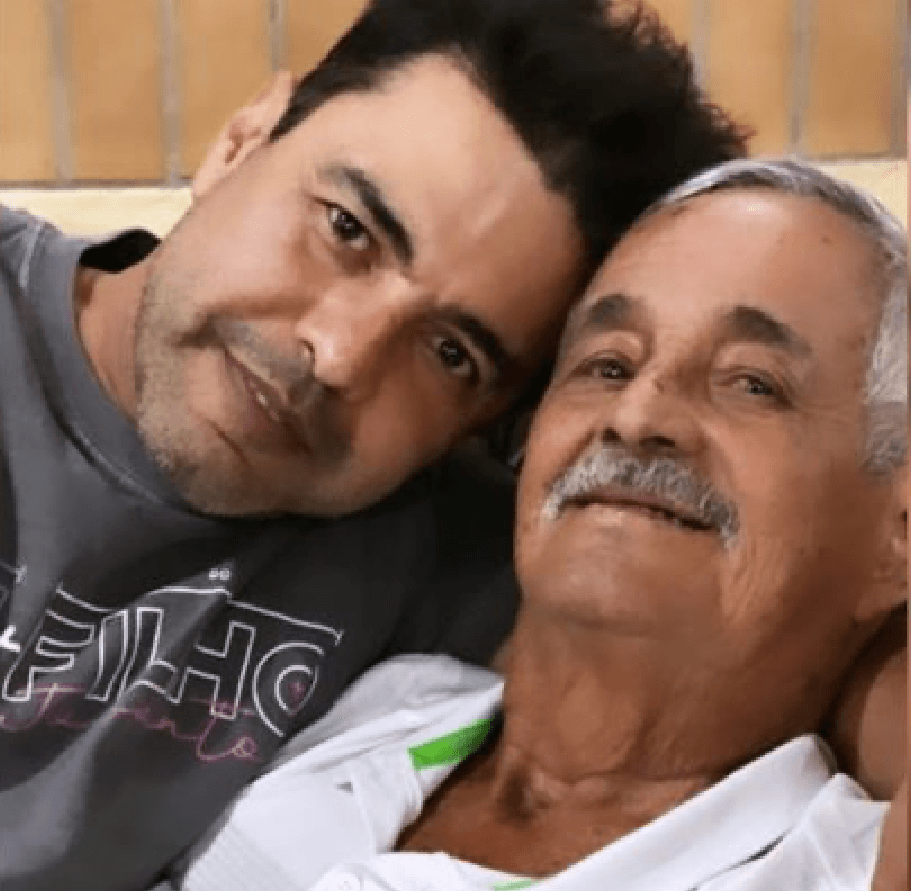 Zezé Di Camargo surge desolado, chora ao vivo na TV durante velório do pai e desmorona: "Ele queria partir"