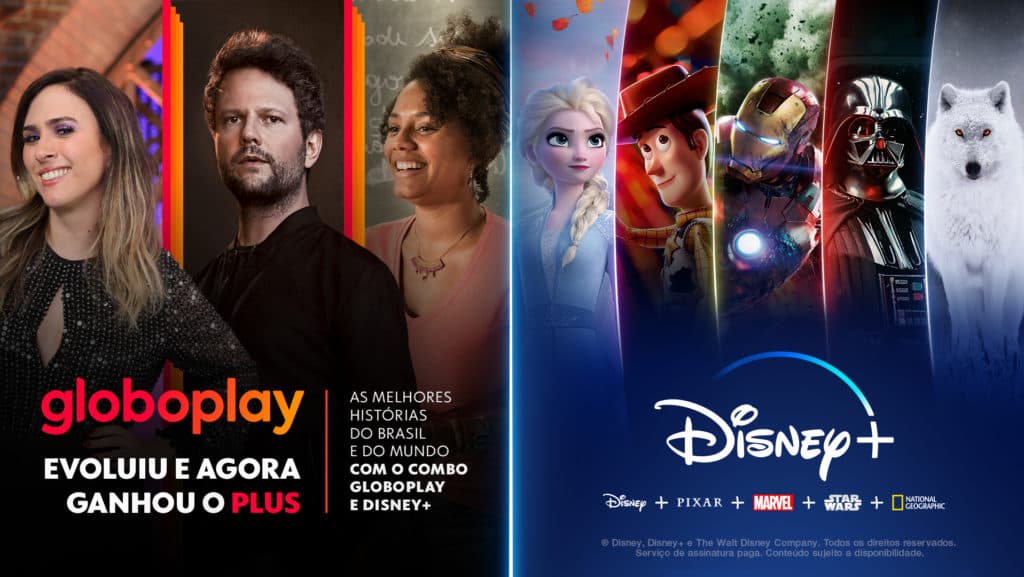 Globoplay faz parceria bombástica com Disney+ e lança combo de canais por R$ 43,90