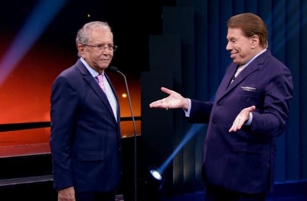 O apresentador e Silvio Santos (Foto: Reprodução)