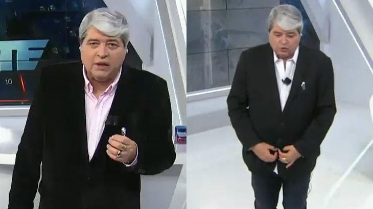 Datena troca de roupa ao vivo (Reprodução) Datena troca de roupa ao vivo (Reprodução)