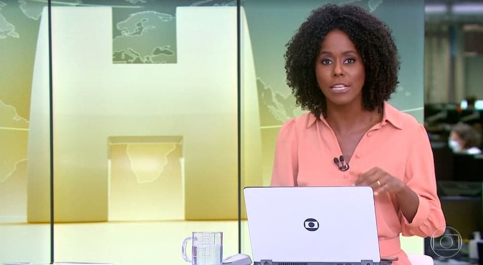Maju no "Jornal Hoje" desta quarta (Foto: Reprodução/TV Globo) Maju no "Jornal Hoje" desta quarta (Foto: Reprodução/TV Globo)