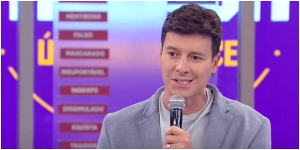 Rodrigo Faro tem vídeo de sunga acompanhado de bonitão divulgado e expõe a verdade: "Jogou o microfone pra mim''
