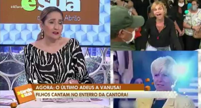 Sonia Abrão mostra caixão de Vanusa aberto, filha canta em cima da mãe e silêncio domina estúdio