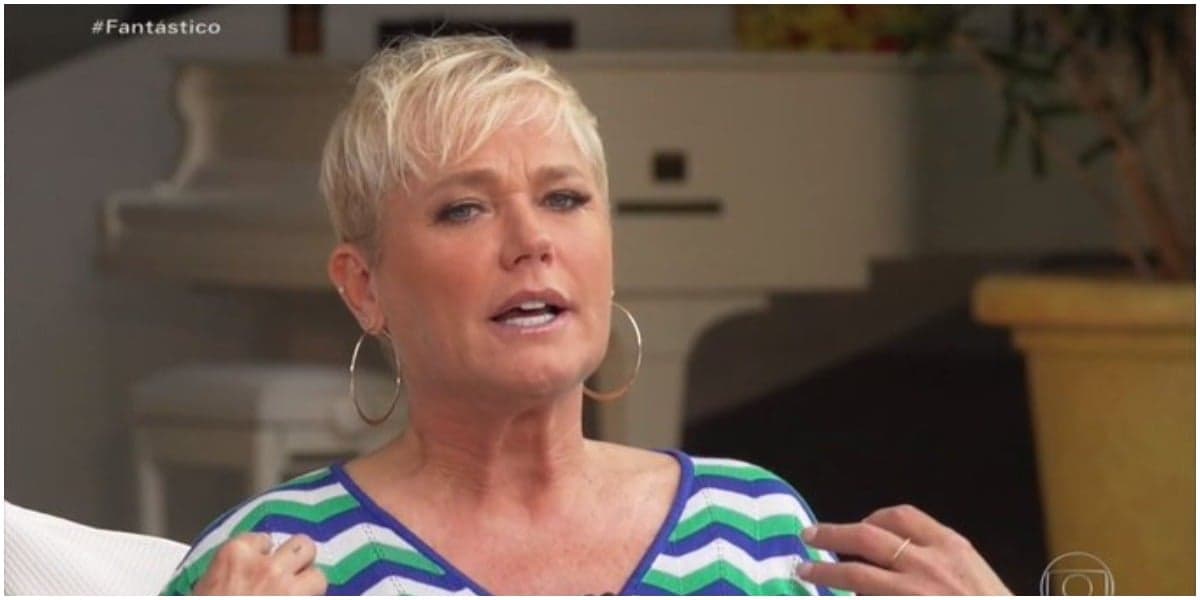 A apresentadora Xuxa durante conversa com o Fantástico - Foto: Reprodução