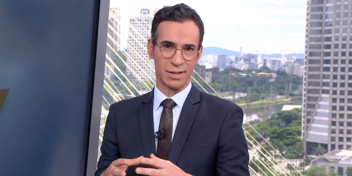 César Tralli volta ao comando de jornal SP1, na Globo (Reprodução)