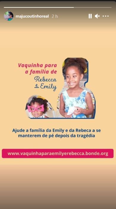 Maju Coutinho ressurge para falar sobre caso de solidariedade (Reprodução: Instagram)