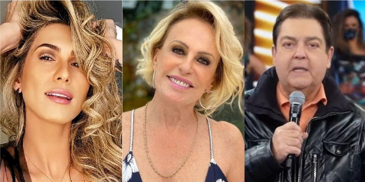 Lívia Andrade, Ana Maria Braga e Faustão (Reprodução) Lívia Andrade, Ana Maria Braga e Faustão (Reprodução)