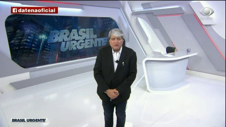 Datena abre os braços, ao vivo, e rasga o verbo na Band com Catia Fonseca sem dó: "Eu desisti"