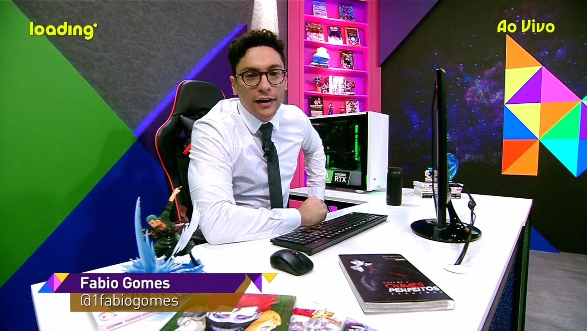 Fabio Gomes no canal Loading (Foto: Reprodução) Fabio Gomes no canal Loading (Foto: Reprodução)