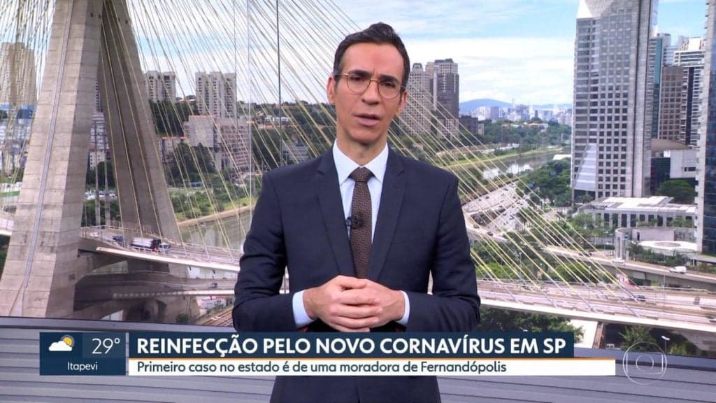 César Tralli é 'traído' por GC do SPTV: "Cornavirus"
