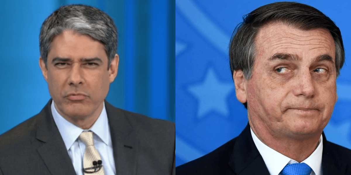William Bonner e Jair Bolsonaro (Foto: Montagem/TVFoco)