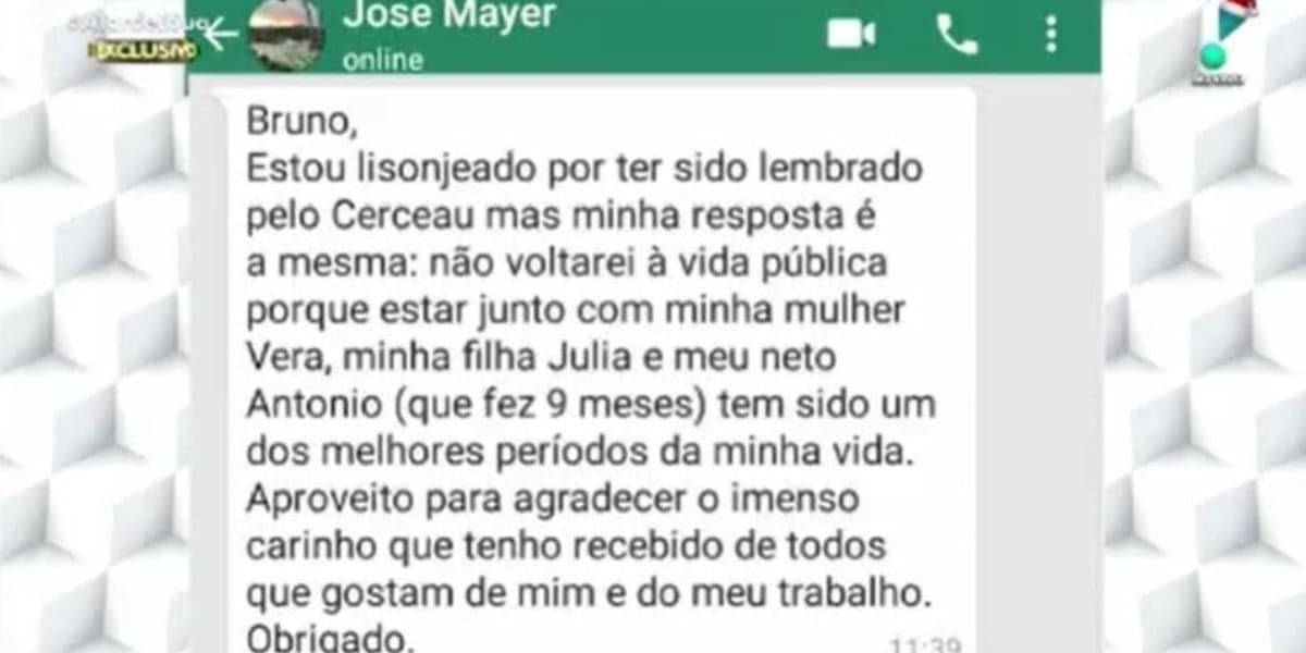 José Mayer ao "A Tarde é Sua" (Foto: Reprodução/RedeTV!)