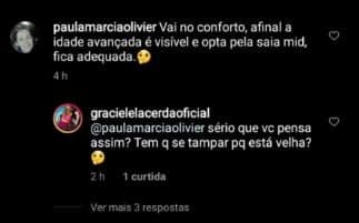 Graciele Lacerda detona internauta após comentário sobre sua idade (Reprodução)