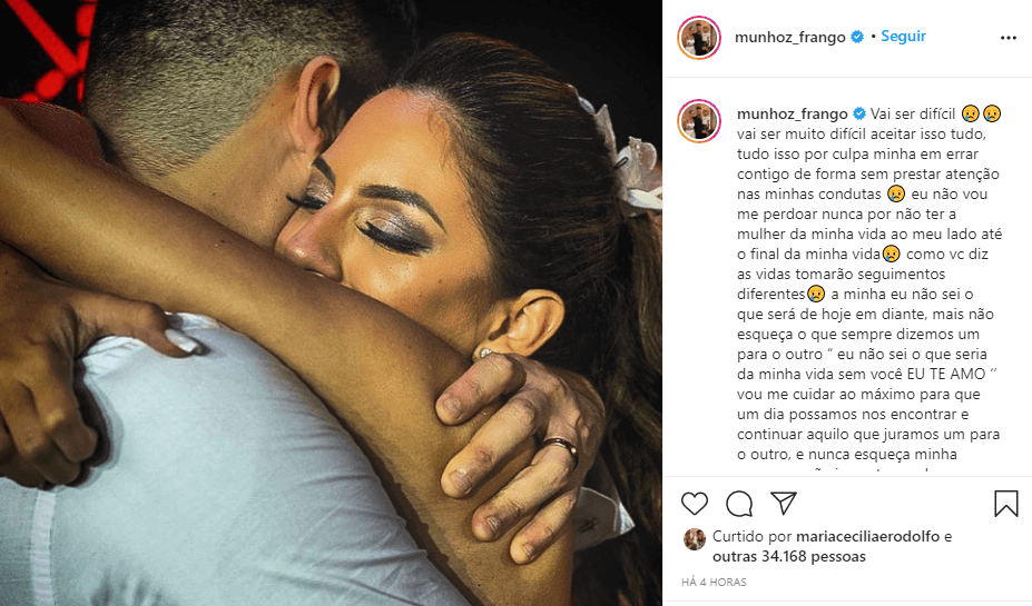 Munhoz, do Mariano, anunciou o fim de seu casamento (Foto: Reprodução/ Instagram)