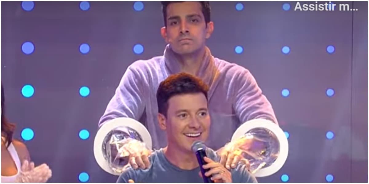 Rodrigo Faro ganhou massagem de Paulão Cavalo - Foto: Reprodução