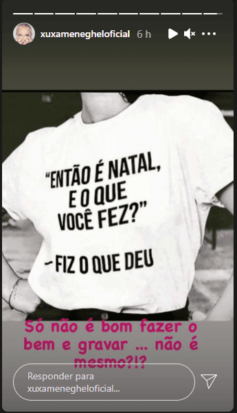 Xuxa postou indireta nas redes sociais e alguns acreditam que seja para Antônia Fontenelle por ter criticado Raissa Barbosa (Foto: Reprodução)