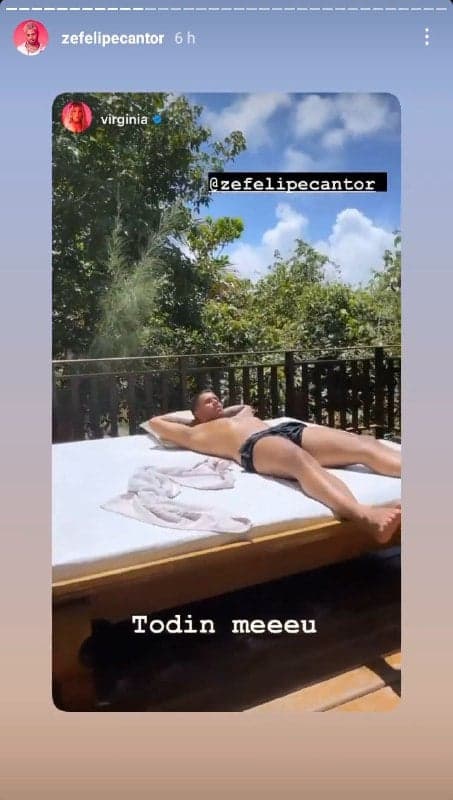 Zé Felipe tomando banho de Sol (Foto: Reprodução/ Instagram)