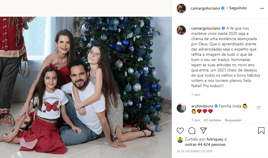 Luciano fez comunicado em família