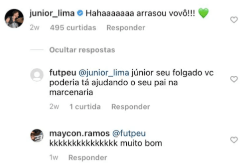 Junior é humilhado nas redes sociais (Reprodução) 