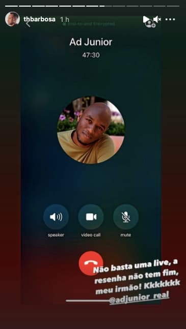 Thiaguinho expõe conversa por ligação com amigo nas redes sociais (Reprodução)