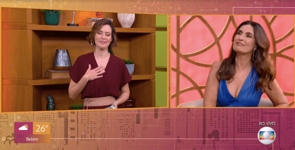 Michelle Loreto desaba, ao vivo, no programa de Fátima Bernardes, após notícia: "Estou segurando pra não chorar"
