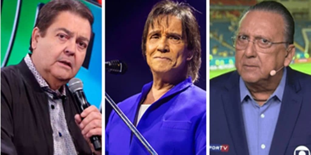 Faustão, Roberto Carlos e Galvão Bueno: artistas podem deixar a Globo em 2022 em meio a forte crise do canal