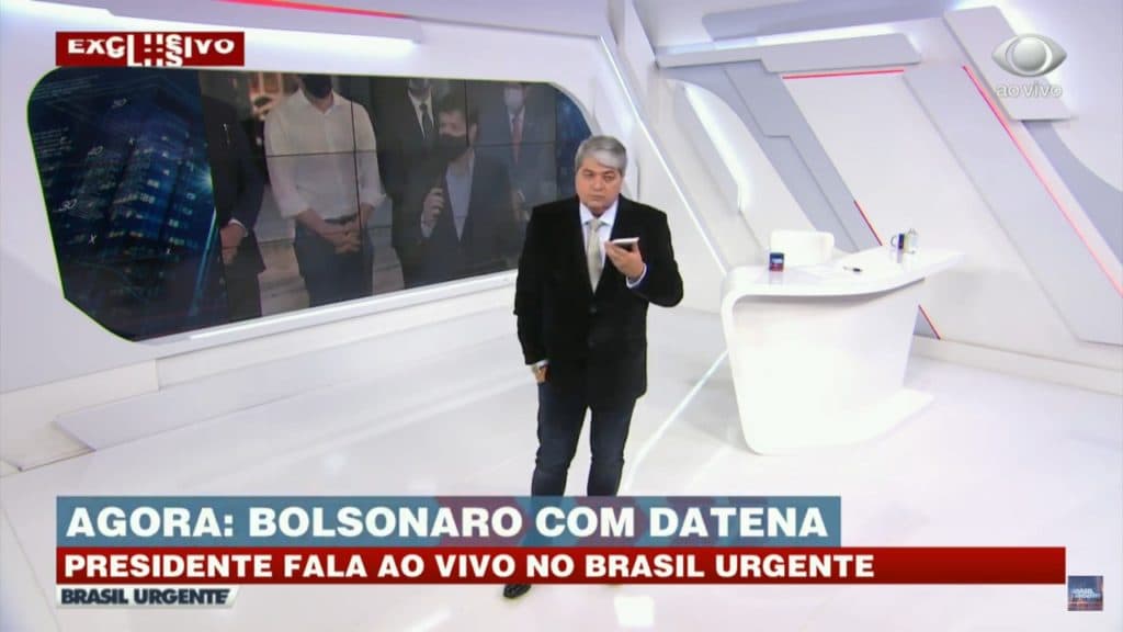 Datena abre o jogo após ser detonado por entrevista com Bolsonaro e justifica: "Ficou esperando meia hora"