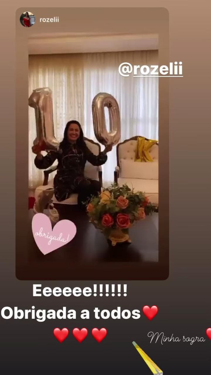 Rebeca Abravanel comemorou número de seguidores da sogra nas redes sociais (Foto: Reprodução/Instagram)