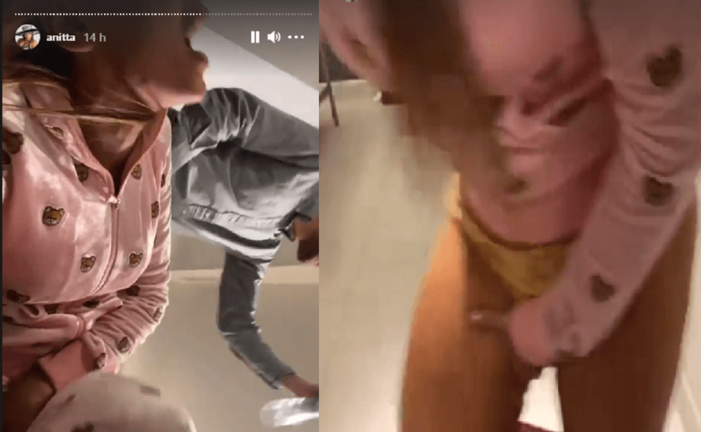 Anitta se machuca após brincar com rojão de confetes