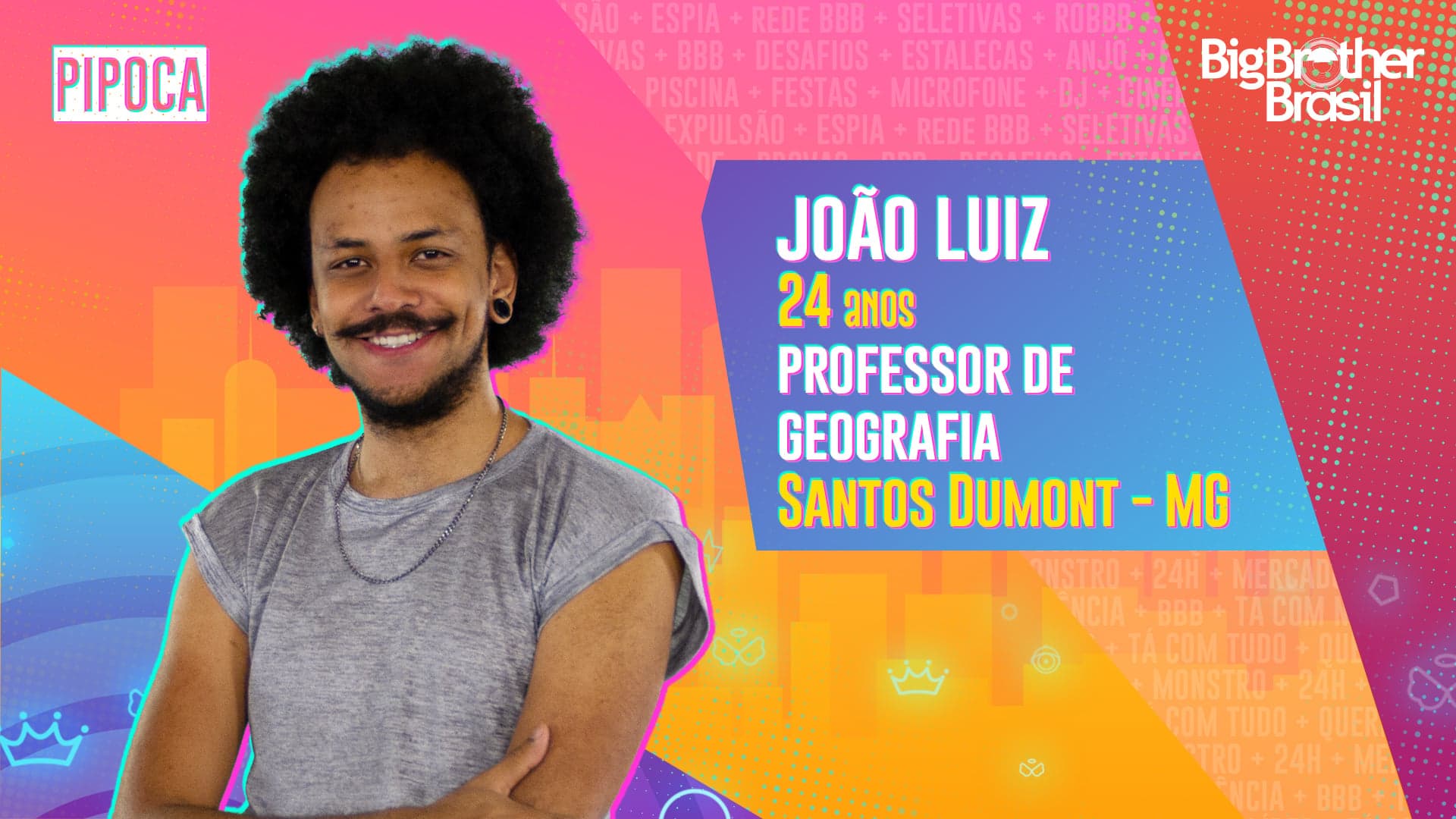 João Luiz foi anunciado no "BBB21" (Foto: Divulgação/TV Globo)