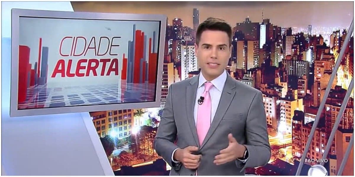 Bacci no comando do programa Cidade Alerta, da Record - Foto: Reprodução