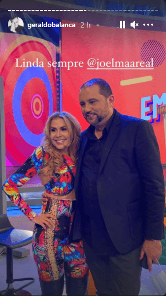 Apresentador mostrou bastidores com Joelma (Foto: Instagram)
