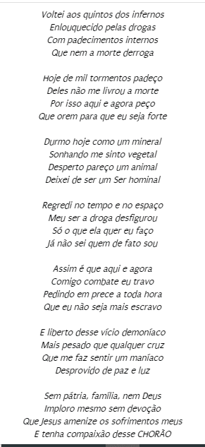 Suposta carta psicografada de Chorão, segundo médium Suposta carta psicografada de Chorão, segundo médium