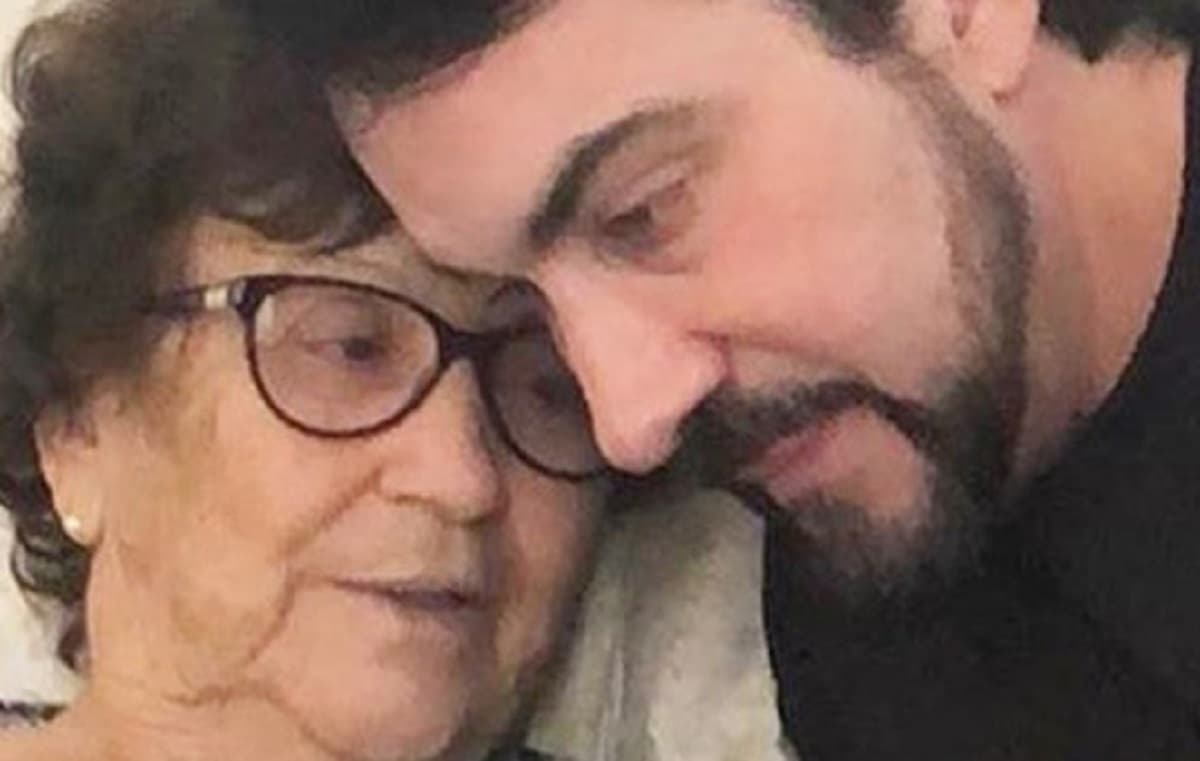 Padre Fábio de Melo e sua mãe (Foto: Reprodução)