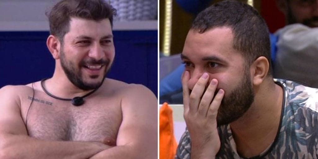Caio faz perguntas quentes de sexo para Gil no BBB21, questiona se é ativo ou passivo e confessa: "Já gozei na cueca"