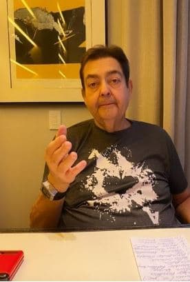 Faustão é flagrado em reunião com filho (Reprodução)