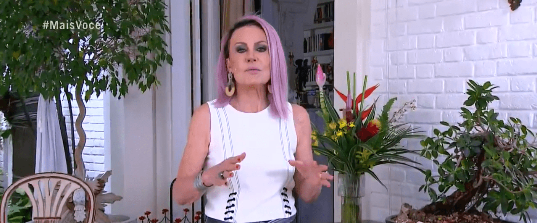 Ana Maria durante o programa "Mais Você", da Globo, nesta segunda-feira, 1 (Reprodução)