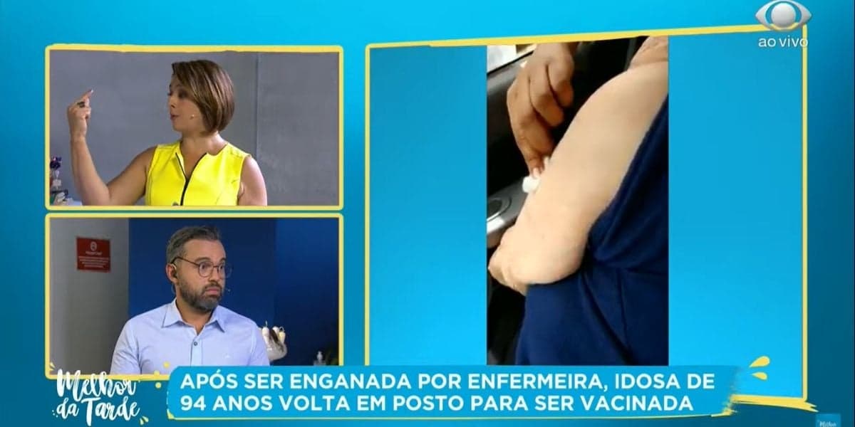 Catia Fonseca expressou revolta durante O Melhor da Tarde (Foto: Reprodução) Catia Fonseca expressou revolta durante O Melhor da Tarde (Foto: Reprodução)