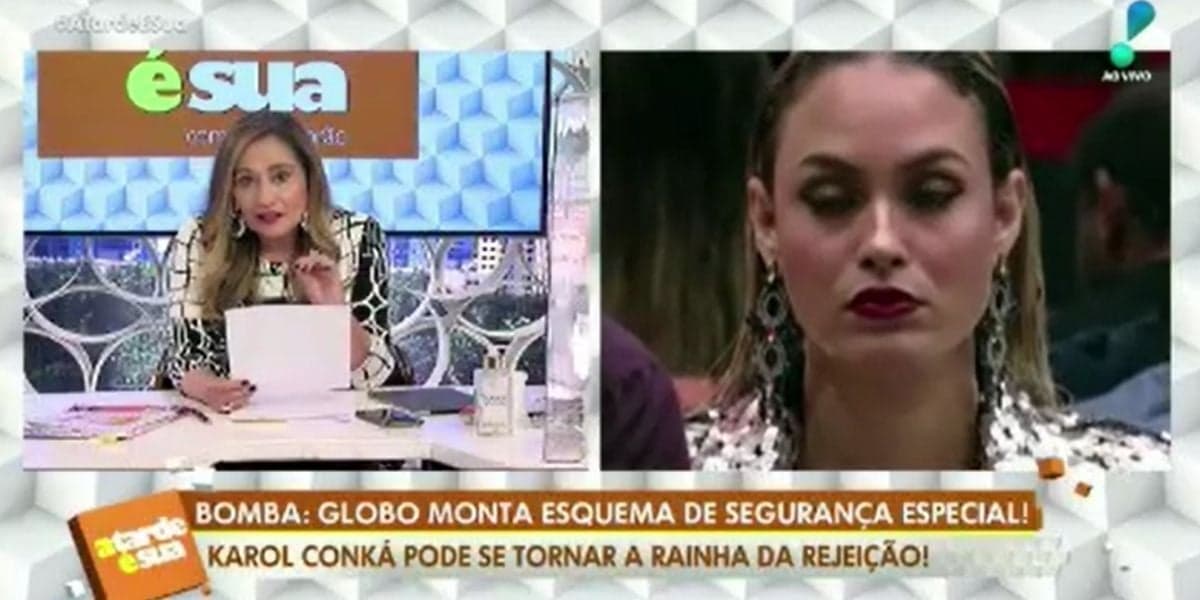 Sonia Abrão detonando Karol Conká às câmeras (Foto: Reprodução / Rede TV!)