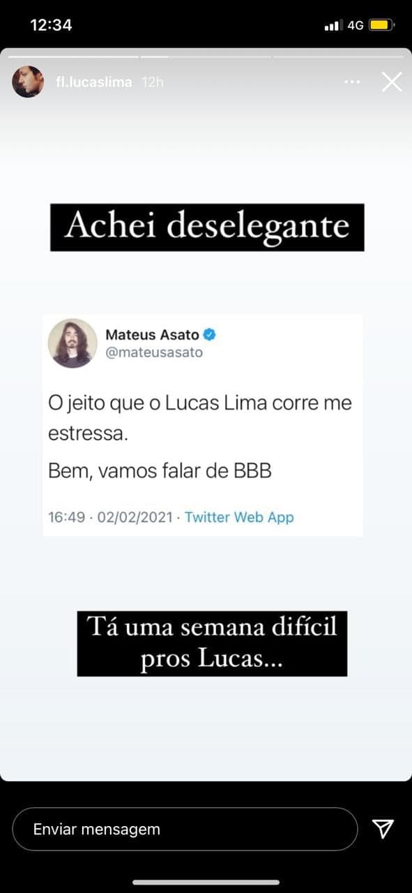 Lucas Lima, marido de Sandy, faz brincadeira nas redes sociais (Reprodução) 
