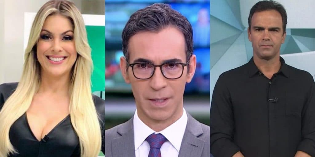 Renata Fan e Neto têm quebra pau, César Tralli se apavora com morte e Tadeu Schmidt vê Poliana arrancada da Globo