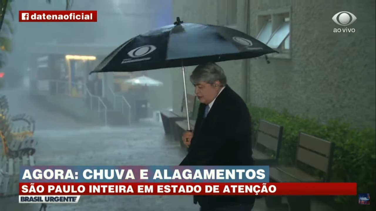 Datena no comando do Brasil Urgente (Foto: Reprodução)