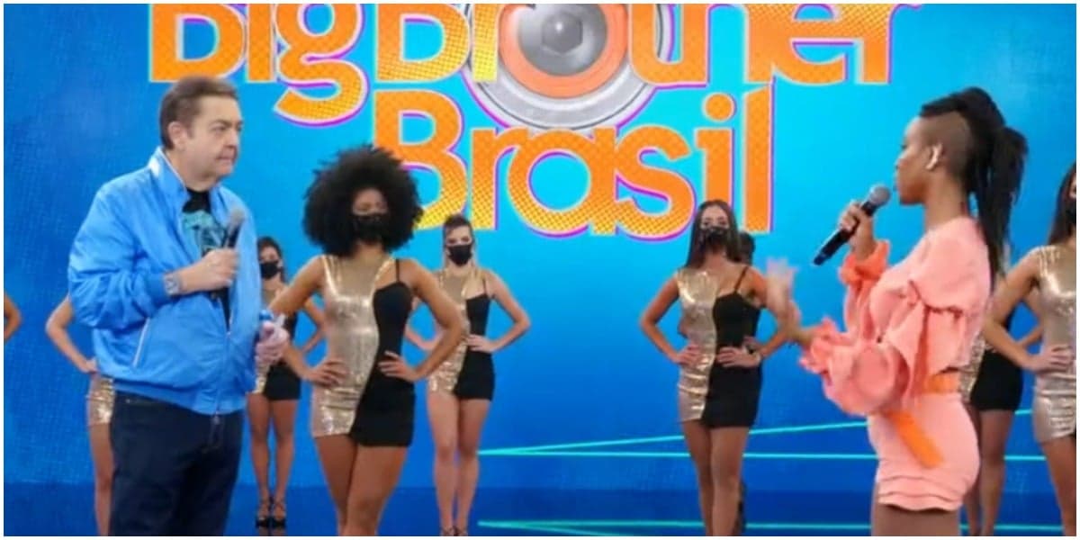 Faustão recebeu Karol Conká em seu programa - Foto: Reprodução