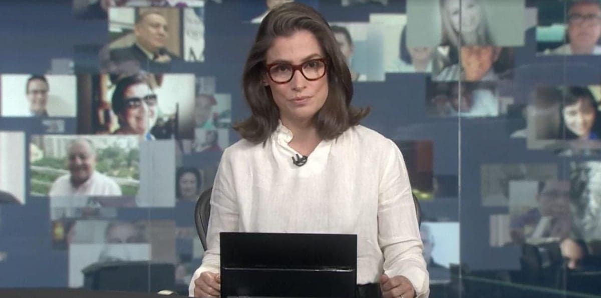 Renata Vasconcellos invadiu a programação da Globo com um plantão de urgência (Foto: Reprodução)