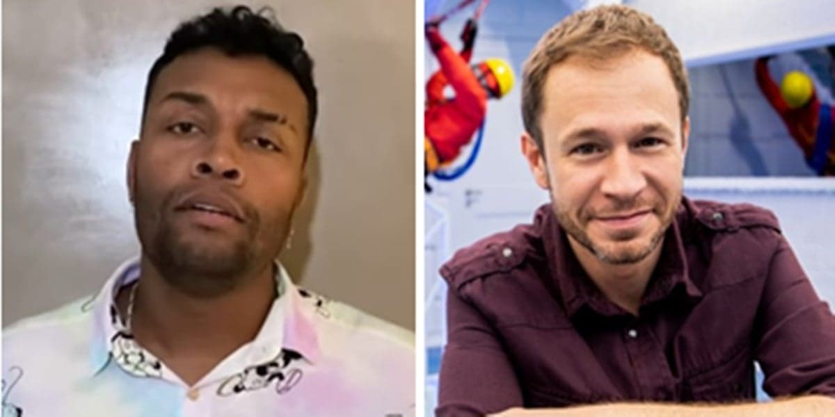 Projota: Nego Di xingou Tiago Leifert em vídeo no Instagram (Foto: Montagem/TV Foco) Projota: Nego Di xingou Tiago Leifert em vídeo no Instagram (Foto: Montagem/TV Foco)