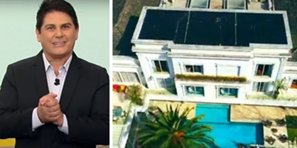 Entramos na mansão de César Filho com porta gigantesca, floresta dentro da sala e cápsula do tempo