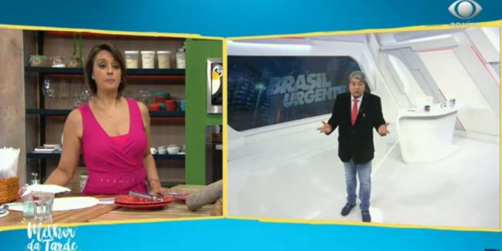 Catia Fonseca e Datena tem bate boca ao vivo na Band e apresentadora detona: "Não seja feio"